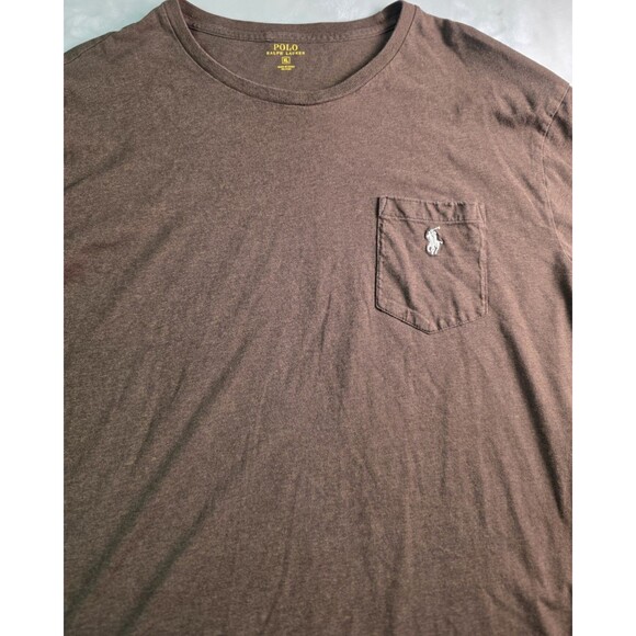 Polo Ralph Lauren T Shirts (2) Men's XL Yellow & Brown Crew Neck Shirts W/Flaws - Picture 6 of 9